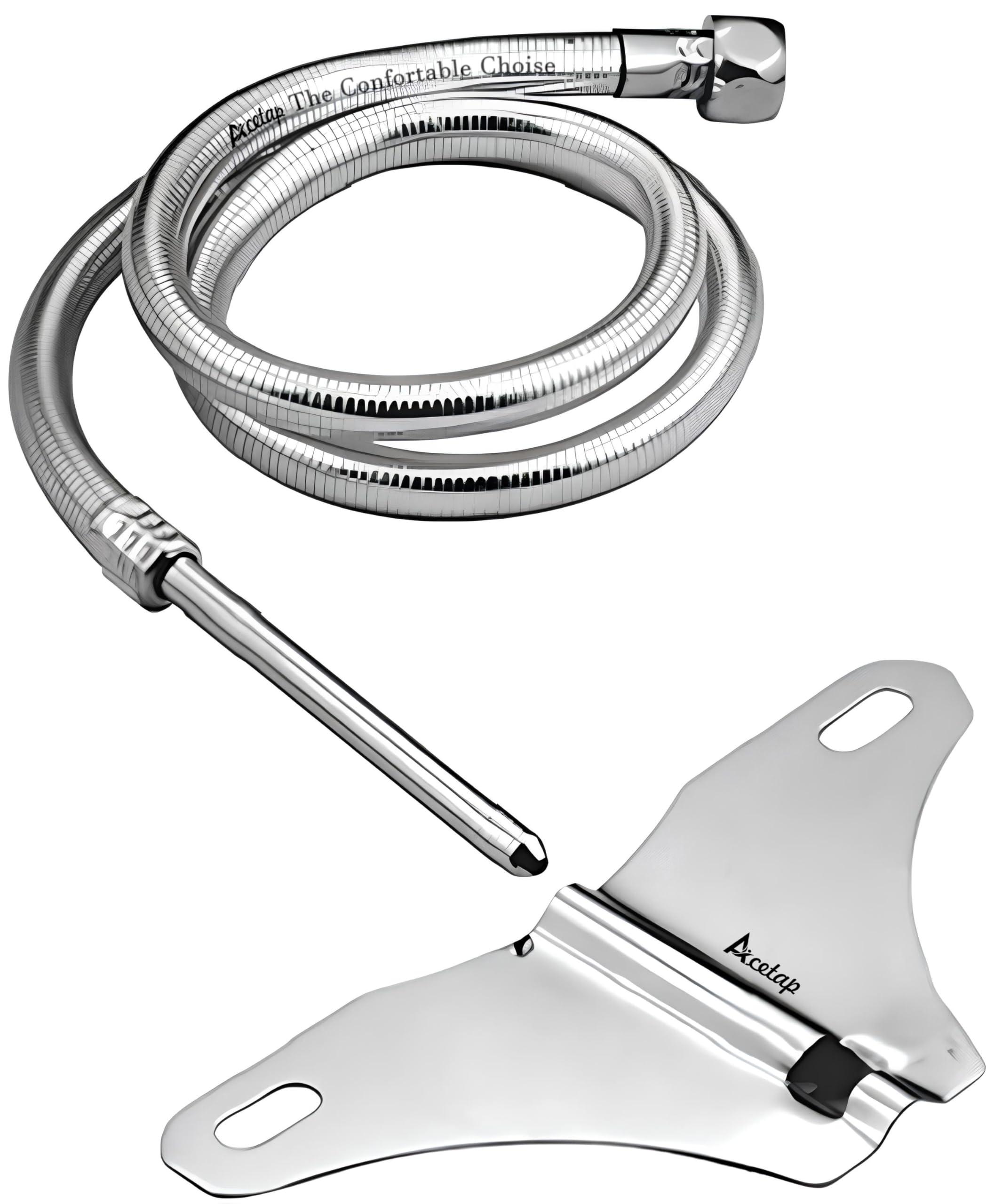 Acetap Acetap Butterfly Stainless Steel Toilet Jet or Bidet Hands-Free Spray - 1 Meter Heavy PVC Hose
