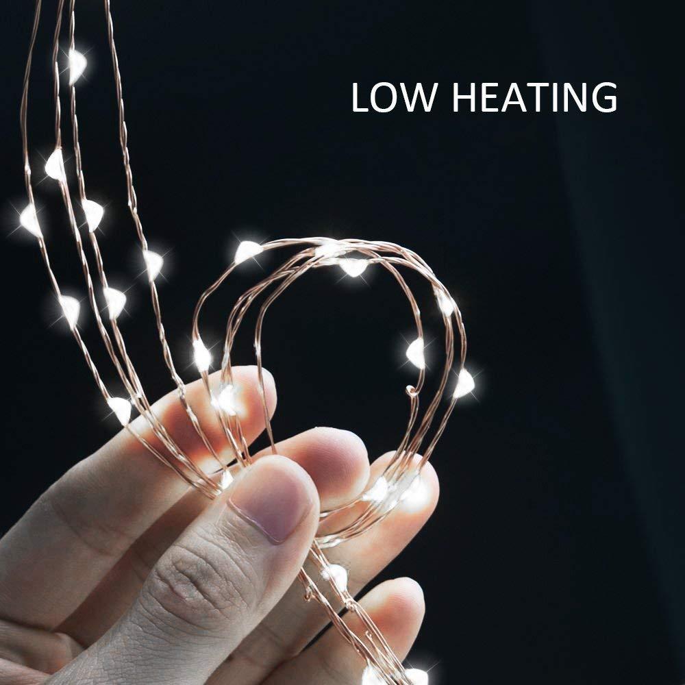 MANSAA MANSAA Lights for Decoration | 18 Months Warranty | 10 Meter, 100 LEDs | Fairy Lights for Room Decoration, Led Lights for Decoration, Decoration Light, String Lights, USB Operated (White, Pack of 2)