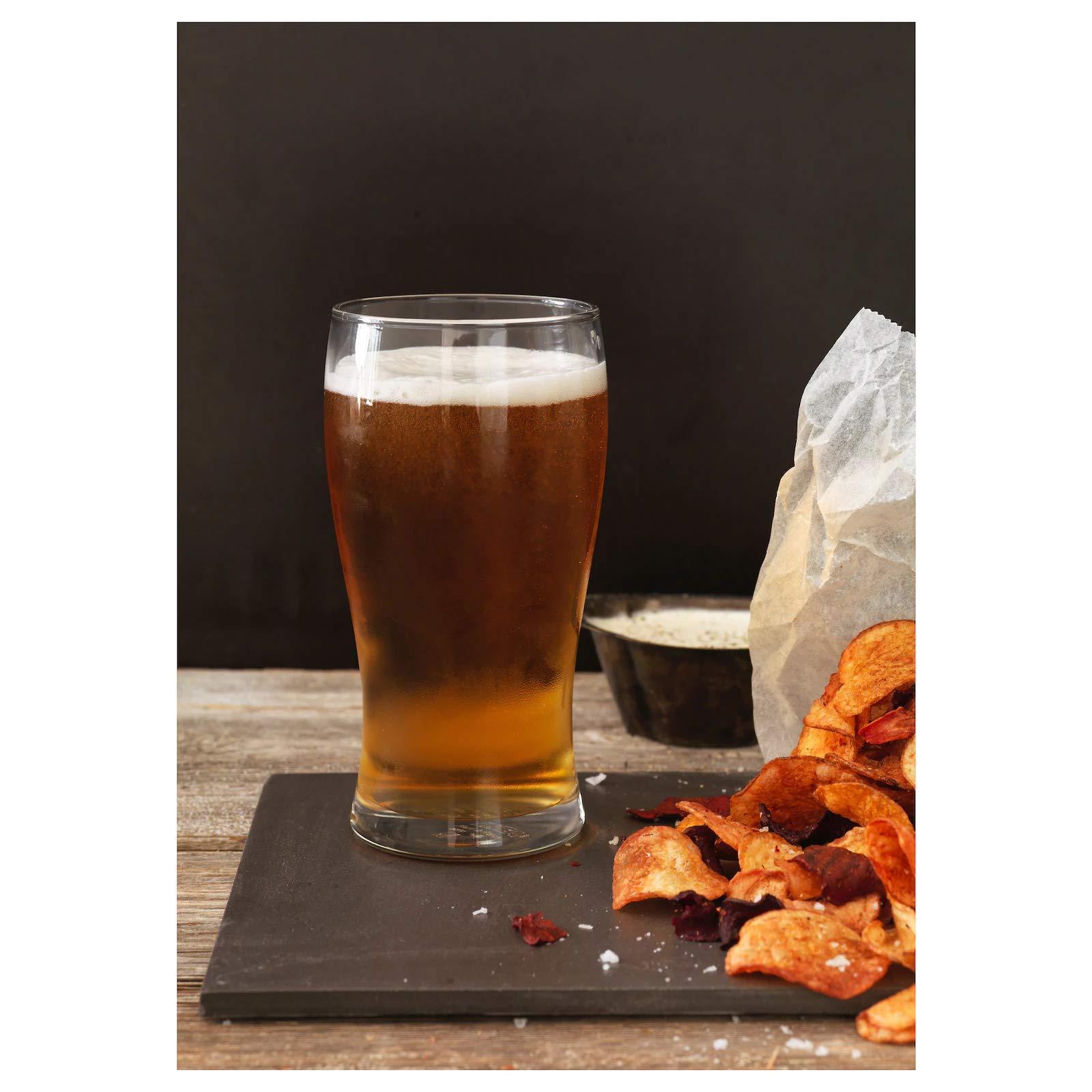 Ikea IKEA Beer Glass, Clear Glass Set - Pack of 6