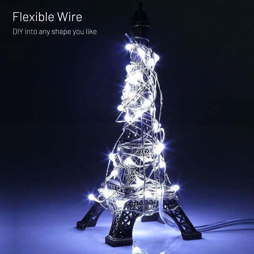 MANSAA MANSAA Lights for Decoration | 18 Months Warranty | 10 Meter, 100 LEDs | Fairy Lights for Room Decoration, Led Lights for Decoration, Decoration Light, String Lights, USB Operated (White, Pack of 2)