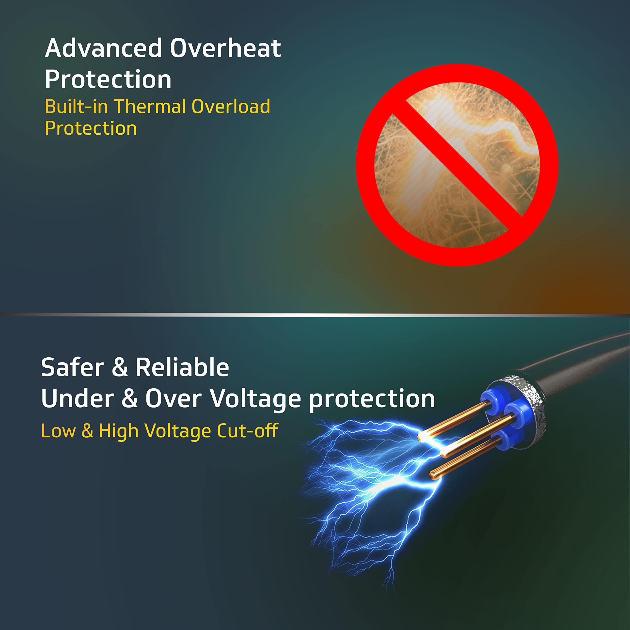 V-Guard V-Guard VGSD 50 Supreme Stabilizer for Refrigerator up to 300 L | Advance Overheat Protection | 2 A Capacity | Convenient LED Indicator | 5 Year Warranty | Grey (Working Range:130-290 VAC)