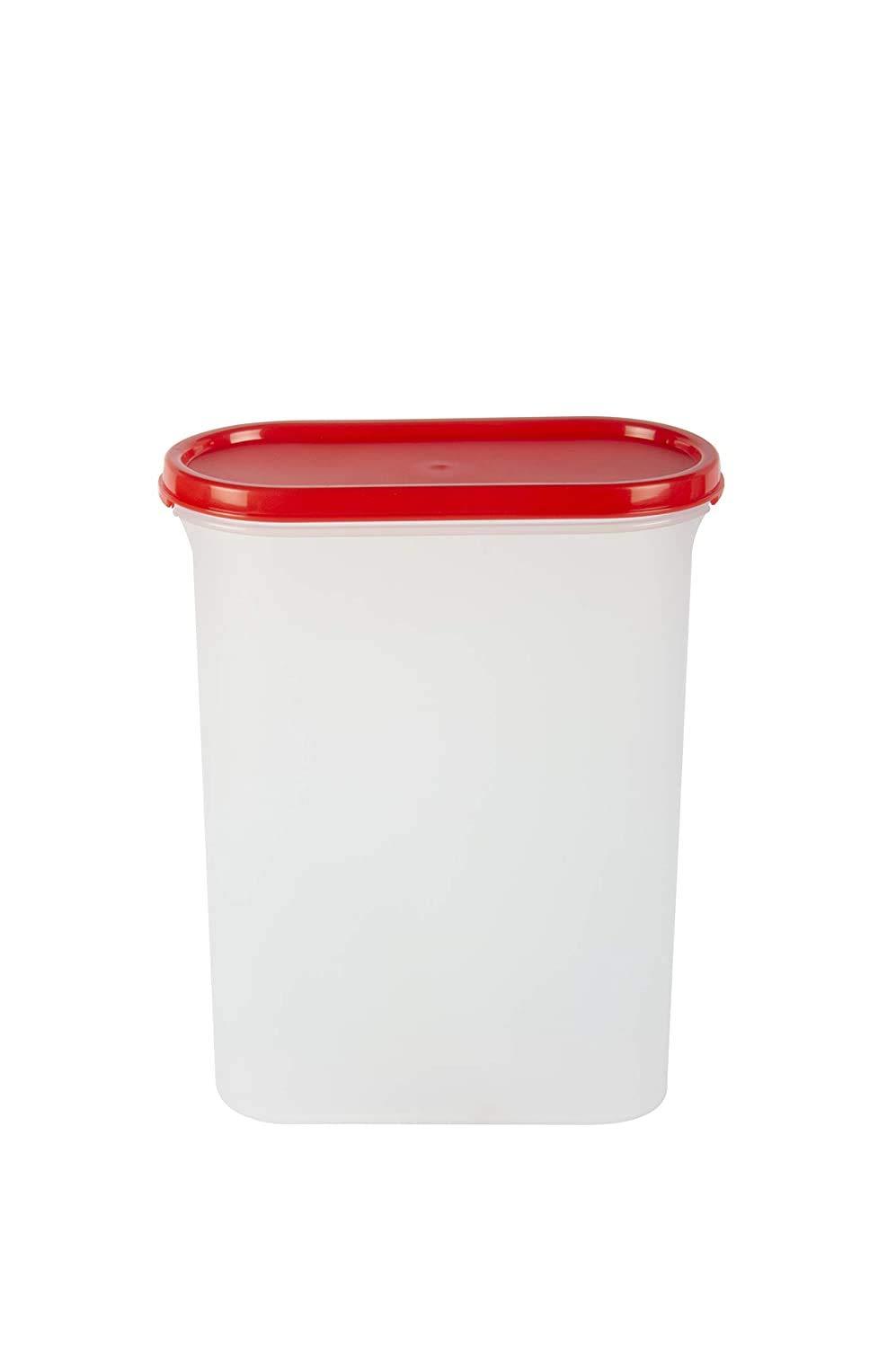 Cutting EDGE Cutting EDGE 2400ml Modular Plastic Container Set of 8, BPA-Free & Leak-Proof, Stackable & Nestable, Reusable Food Organizers For Kitchen, Pantry, Fridge & Meal Prep (Red)