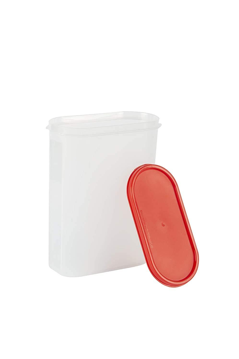 Cutting EDGE Cutting EDGE 2400ml Modular Plastic Container Set of 8, BPA-Free & Leak-Proof, Stackable & Nestable, Reusable Food Organizers For Kitchen, Pantry, Fridge & Meal Prep (Red)